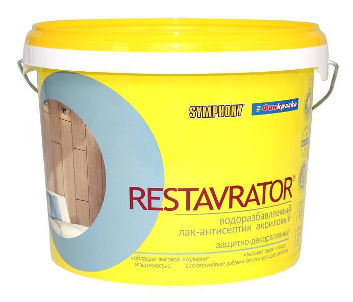 Лак-антисептик Symphony Restavrator EP шелковисто-матовый 0.9 л