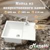 Мойка кухонная Maretti Kitchen MR645-WH белый, 64.5x50.5
