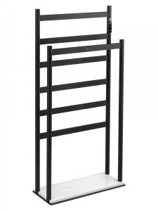 Полотенцесушитель электрический Wonzon & Woghand WW-A407-MB напольный, Черный матовый