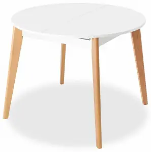 Стол обеденный Stool Group Rondo 80.557.01 8025 бук/белый 135x100x77