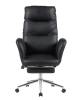 Кресло компьютерное Stool Group TopChairs Solid DD-004-OT black черный, с оттоманкой фото 2