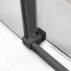 Душевой уголок Vincea Slim Soft VSR-1SS1013CLGM профиль вороненая сталь, стекло прозрачное, 130x100x200 фото 3