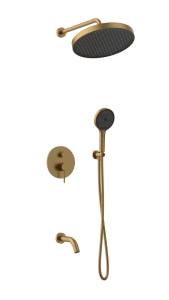 Душевая система AltroBagno Bilancia 040503 BG с изливом, золото матовое