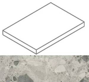 Ступень Italon Continuum 620070002363 Stone Grey Scalino Angolare SX 33x160
