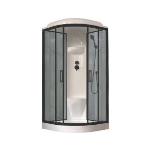 Душевая кабина Royal Bath RB 100HK6-GT-BL профиль черный, стекло прозрачное, 100x100x217