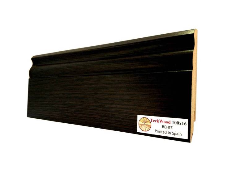 Плинтус МДФ TeckWood цветной Венге (Wenge) 2150х100х16