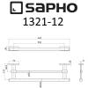 Полотенцедержатель SAPHO OLYMP двойной, 620 мм, хром фото 4