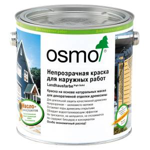 Непрозрачная краска для наружных работ Osmo Landhausfarbe 2735 (RAL 7035) дымчато-серая 2.5 л