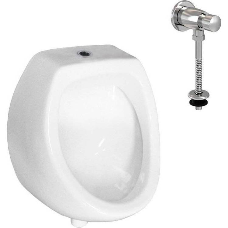 Комплект Писсуар Rosa Мини подвесной + Смывное устройство AlcaPlast ATS001