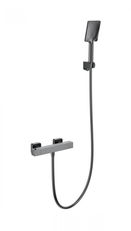 Смеситель для душа Wonzon & Woghand WW-B2062-A-BGG с термостатом, темный графит