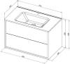 Тумба под раковину Aquanet Lino 80 287542 белый глянец фото 2