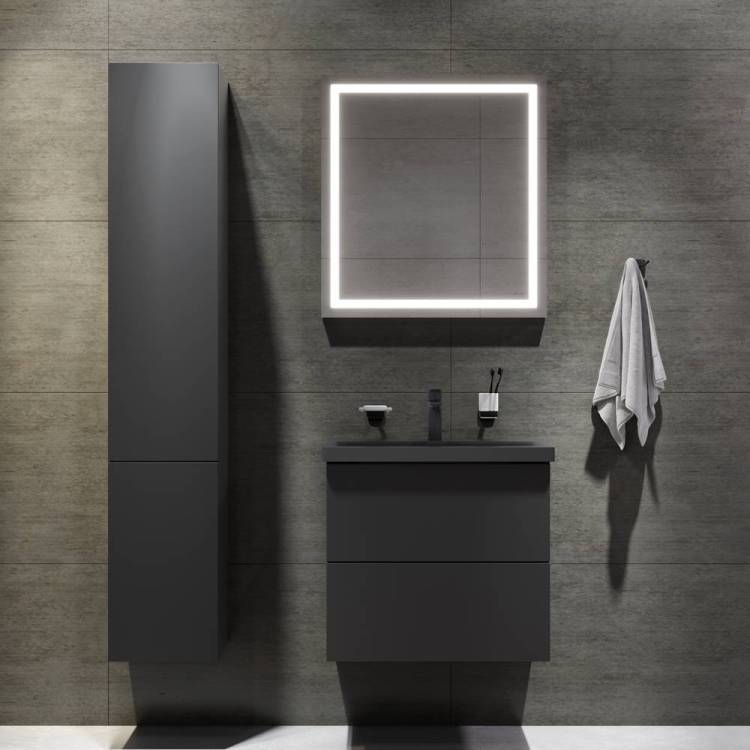 Мебель для ванной Am.Pm Gem BK90GM подвесная 70x60 см, черный матовый