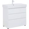 Тумба с раковиной Aquanet Nova Lite 00302475 85 белый глянец, 3 ящика