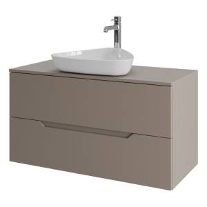 Тумба с раковиной Orange Line Li-100TuLMDF+B07-500W латте матовый, 100 см