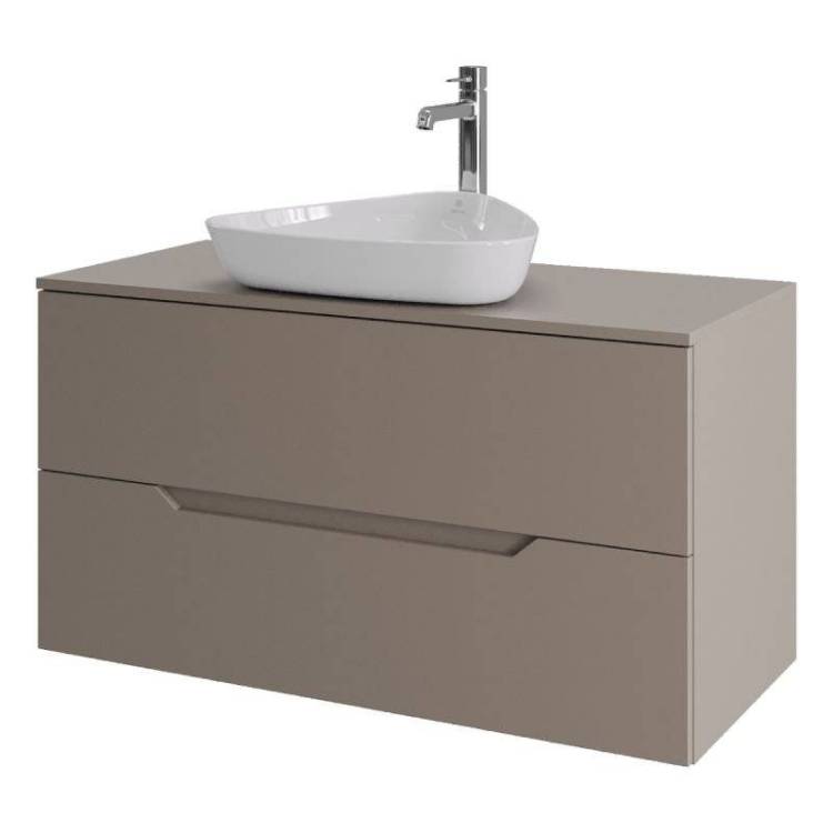 Тумба с раковиной Orange Line Li-100TuLMDF+B07-500W латте матовый, 100 см