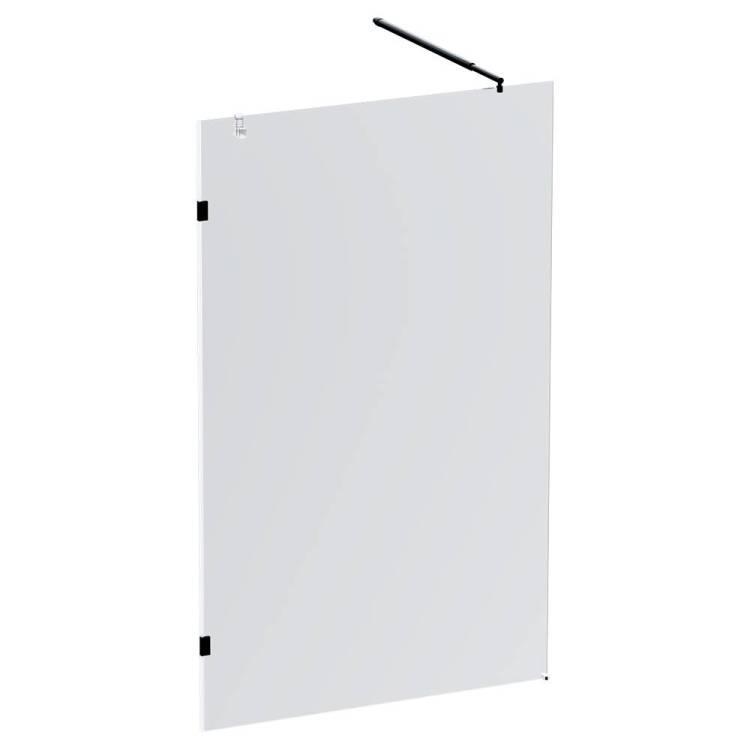 Душевая перегородка Am.Pm X-Joy W94UWI-120-F1-BTE профиль черный матовый, стекло прозрачное, 120x195
