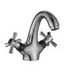Смеситель для умывальника Decoroom DR51 DR51011-Black двуручный для умывальника монолитный Хром/черный
