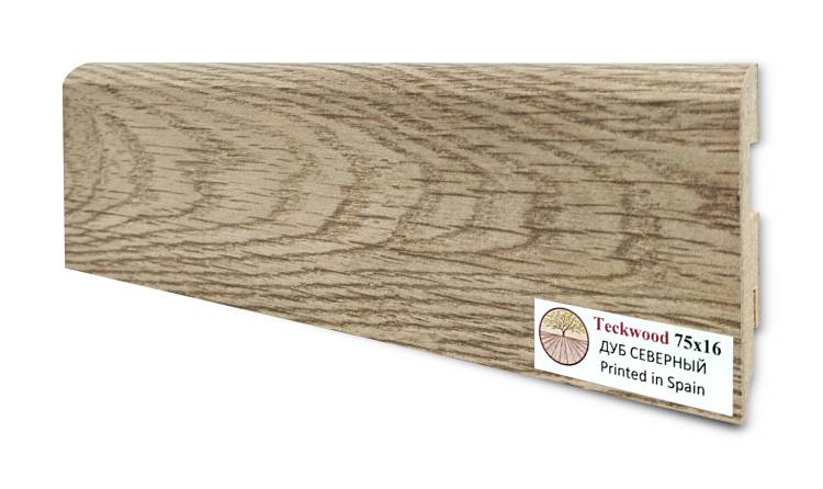 Плинтус Teckwood Цветной Дуб Северный 2000x75x16