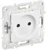 Розетка 1-местная с защитными шторками IEK Skandy SK-R13-10-K01 арктический белый