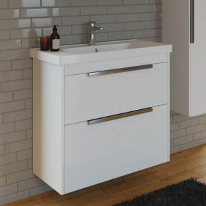 Тумба с раковиной Dreja Prime 90 белый глянец