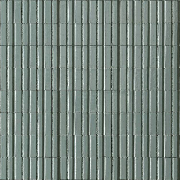 Керамогранит Ragno Glace RAEP Struttura 3D Rayé Turchese Glossy 20x7.5
