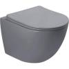 Унитаз подвесной SantiLine SL-5005MG с крышкой-сиденьем микролифт, серый матовый