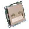 Розетка компьютерная 2-местная Stekker GLS00-7109-02 50004 фото 2