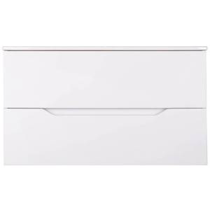 Тумба с раковиной Orange Line Li-100Tuw+Ra подвесная, белый матовый