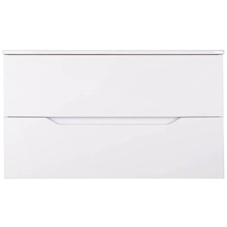 Тумба с раковиной Orange Line Li-100Tuw+Ra подвесная, белый матовый