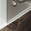 Шторка на ванну MaybahGlass MGV-771-5 50x140, поворотная, стекло бронза 6 мм, профиль хром матовый, с полотенцедержателем фото 5