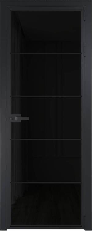 Межкомнатная дверь Profil Doors 5 AX цвет профиля Черный, стекло безопасное 6 мм черный триплекс 800x2000