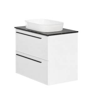 Тумба с раковиной La Fenice Elba Twin Bianco NFNC-01-ELB-B-80-2-3-M-GB белая матовая, 80 см