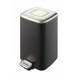Мусорное ведро Weltwasser Mila BL 12L Педальное, Черный матовый