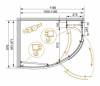 Душевой уголок Cezares Elena ELENA-W-RH-1-120/90-C-Cr-R профиль хром, стекло прозрачное, 120x90 фото 6