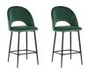 Набор из 2 полубарных стульев Stool Group Меган AV 415-H30-08(PP) X2 зеленый, велюр