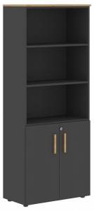 Шкаф комбинированный Skyland Forta 00-07090382 Черный графит/Дуб Гамильтон