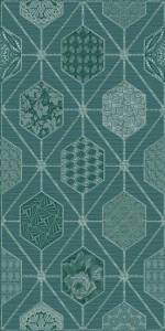 Декор Azori Devore 587162001 Indigo Geometria 31.5x63