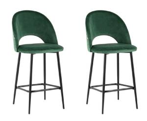 Набор из 2 полубарных стульев Stool Group Меган AV 415-H30-08(PP) X2 зеленый, велюр