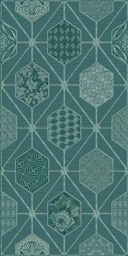 Декор Azori Devore 587162001 Indigo Geometria 31.5x63