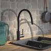 Смеситель для кухни IDDIS Kitchen 360 K36BLJ0i05 черный, с гибким изливом фото 3