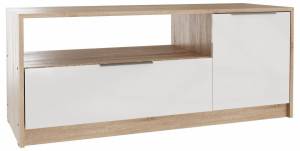Тумба под ТВ Атмосфера Нордик 00-00015910 Дуб сонома/Белая Аляска