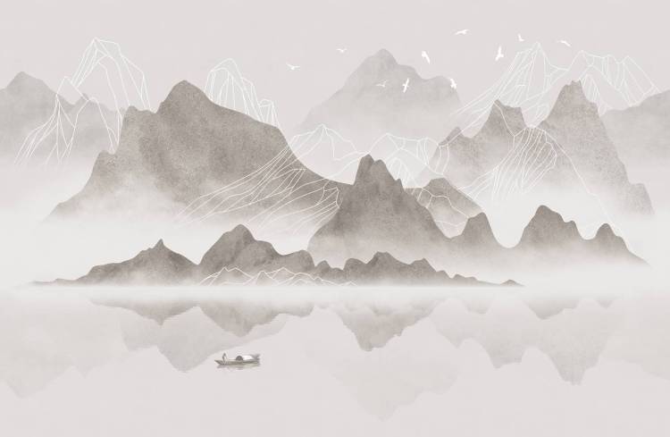 Бесшовные Eco обои Ortograf Artline 34553 Reflection Холст ОЕ-Х