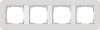 Рамка 4-постовая Gira E3 светло-серый/белый глянцевый 0214411