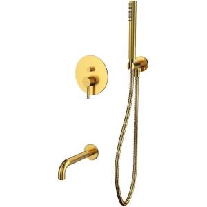 Душевая система WHITECROSS Y YSET06GLB золото брашированное, встраиваемая