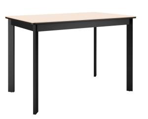 Стол Дик DikLine LK110 00-00075475 krater perla, подстолье черное, опоры черные 110(155)x68x76