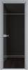Межкомнатная дверь Profil Doors 4 AX цвет профиля Серебро, стекло безопасное 6 мм черное тонированное 800x2000