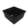 Кухонная мойка Lemark SINARA 400-U 9910061 подстольного монтажа из кварцгранита антрацит фото 2