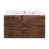 Тумба с раковиной Vincea Mia Slim VMC-2MC900S1RW Коричневый