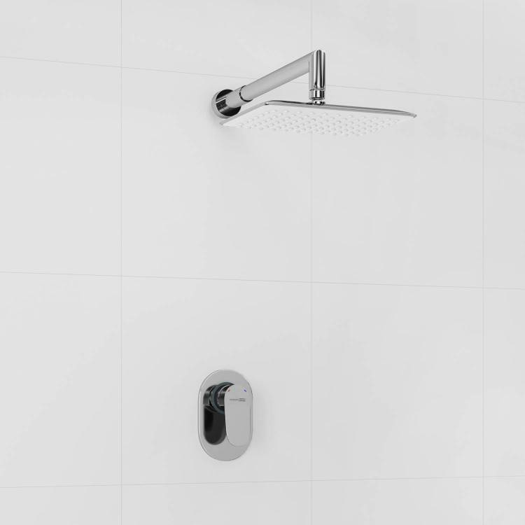 Душевой комплект Wasserkraft A12031 встраиваемый, с верхней душевой насадкой, хром