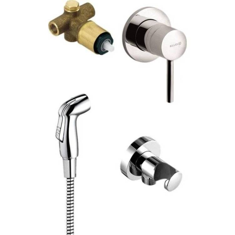 Гигиенический душ Kludi Bozz 389990576 со смесителем, с внутренней частью